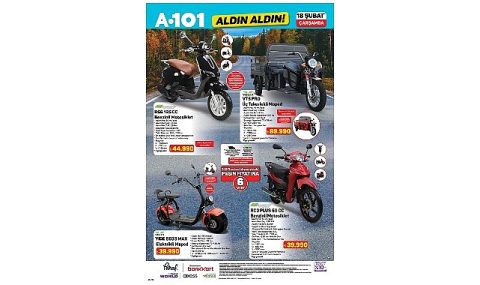 18 Şubat’ta A101’de Mobilite Ürünleri Öne Çıkıyor 18 Şubat’ta A101’de Mobilite Ürünleri Öne Çıkıyor
