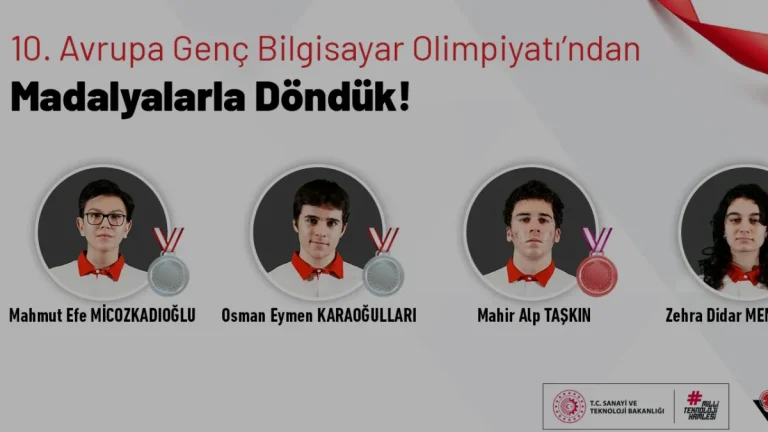 Avrupa Genç Bilgisayar Olimpiyatı Türkiye için başarıyla bitti