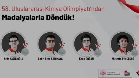 Türk Öğrenciler 58 Uluslararası Kimya Olimpiyatında 4 Gümüş Madalya Kazandı