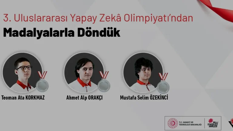 Türk Öğrencilerden Uluslararası Yapay Zeka Olimpiyatında Gümüş Madalya