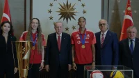 Cumhurbaşkanı Erdoğan A Milli Kadın Voleybol Takımını Kabul Etti